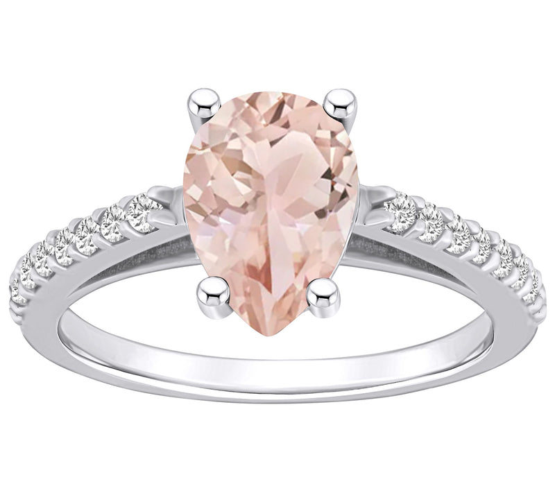 Affinity Gems 1.60 cttw Morganite & Diamond Ring, 14K Gold — View 5