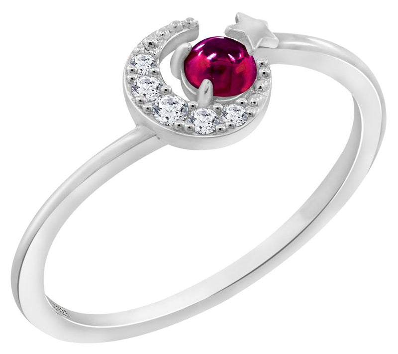 J'admire Sterling Silver Birth Month Galaxy Ring — View 13