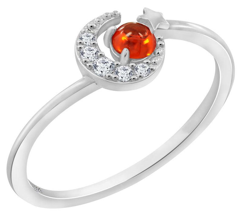 J'admire Sterling Silver Birth Month Galaxy Ring — View 15