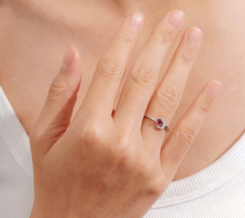 J'admire Sterling Silver Birth Month Galaxy Ring — View 21