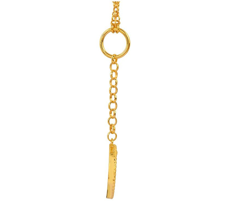 14k Gold Plated Coiled Snake White Topaz Necklace — View 6