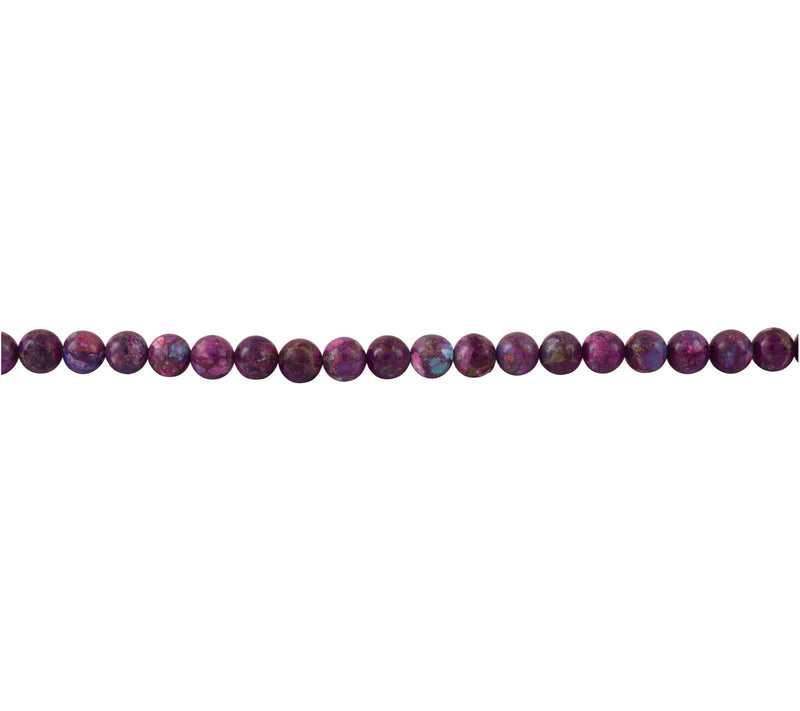Sterling Silver Purple Turquoise Bead Necklace — View 7