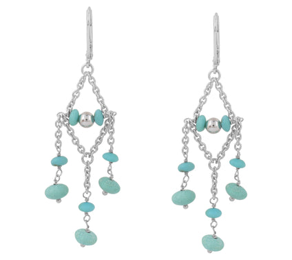 14K Gold-Plated Turquoise Chandelier Earrings