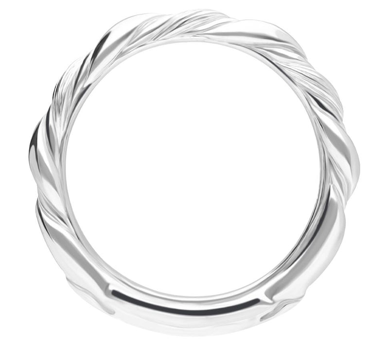 Ariva Sterling Silver Twist Band Ring — View 2