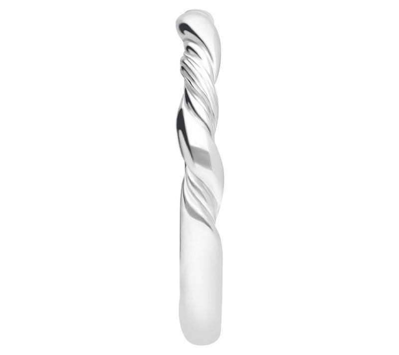 Ariva Sterling Silver Twist Band Ring — View 3