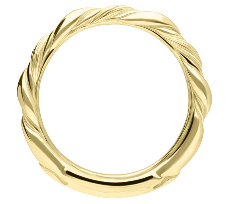 Ariva 14K Gold Clad Twist Band Ring — View 2