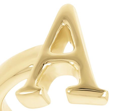 Honora Cultured Pearl Initial Cuff Ring, 14K Gold Plated — View 2