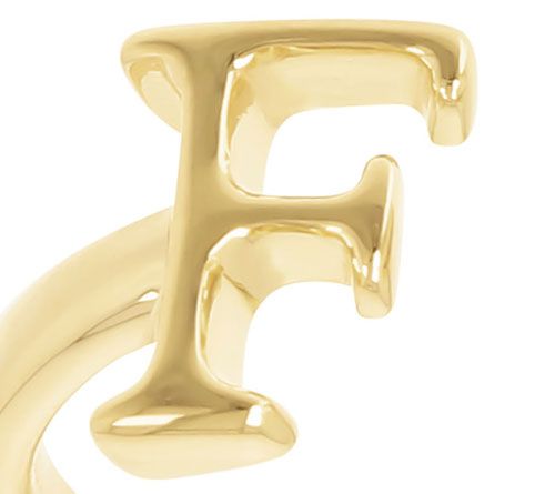 Honora Cultured Pearl Initial Cuff Ring, 14K Gold Plated — View 12