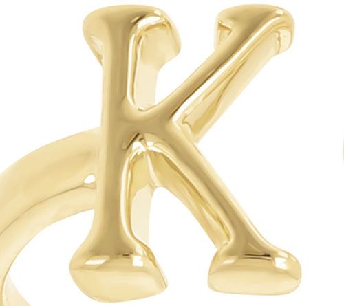 Honora Cultured Pearl Initial Cuff Ring, 14K Gold Plated — View 22