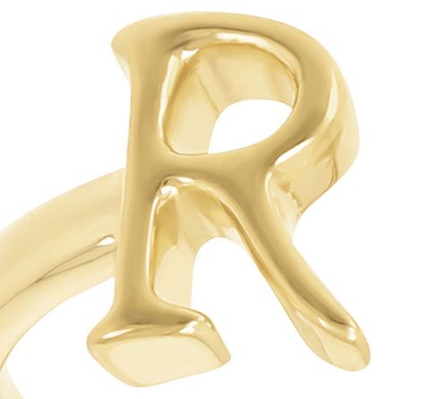 Honora Cultured Pearl Initial Cuff Ring, 14K Gold Plated — View 36