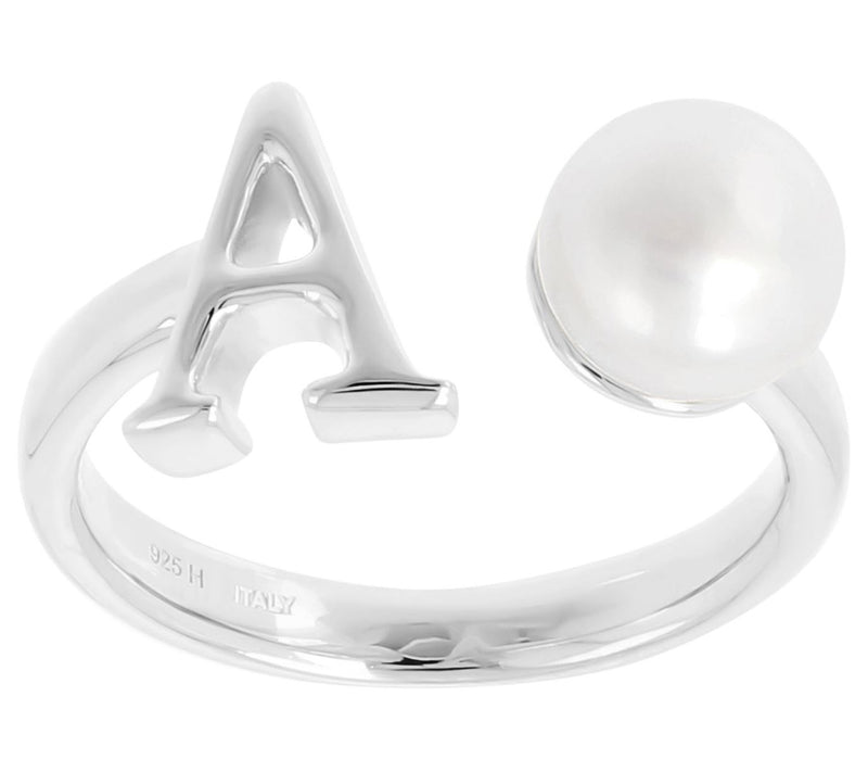 Honora Cultured Pearl Initial Cuff Ring, Sterli ng Silver — Main view