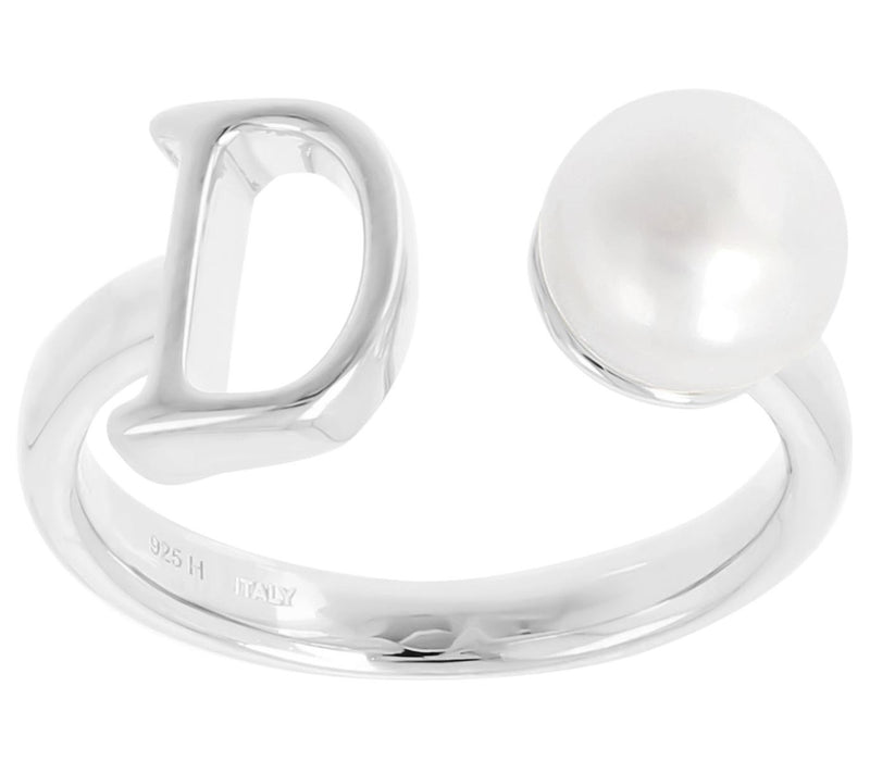 Honora Cultured Pearl Initial Cuff Ring, Sterli ng Silver — View 9