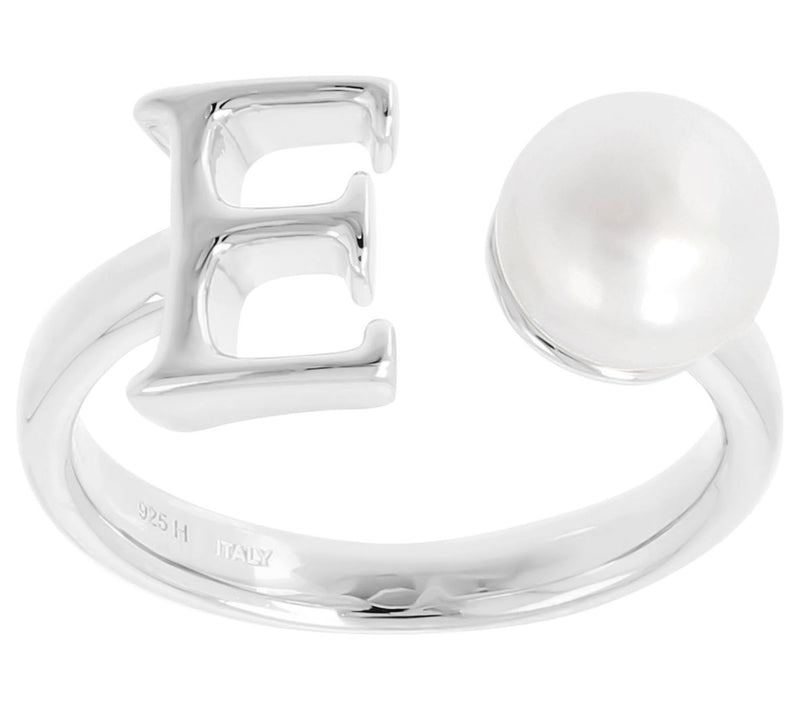Honora Cultured Pearl Initial Cuff Ring, Sterli ng Silver — View 11