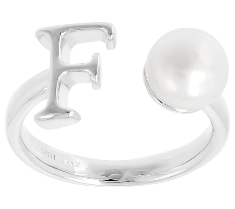 Honora Cultured Pearl Initial Cuff Ring, Sterli ng Silver — View 13