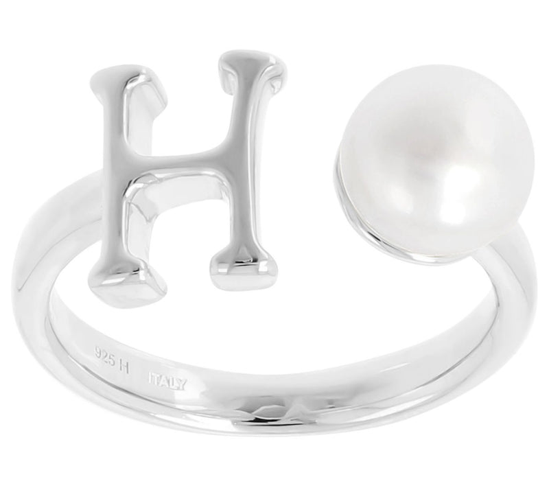 Honora Cultured Pearl Initial Cuff Ring, Sterli ng Silver — View 17