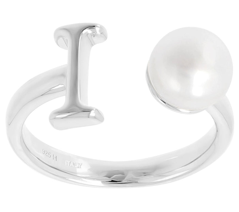 Honora Cultured Pearl Initial Cuff Ring, Sterli ng Silver — View 19