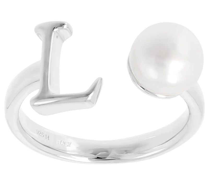 Honora Cultured Pearl Initial Cuff Ring, Sterli ng Silver — View 25