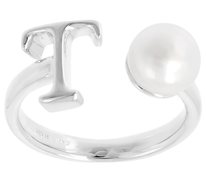 Honora Cultured Pearl Initial Cuff Ring, Sterli ng Silver — View 41