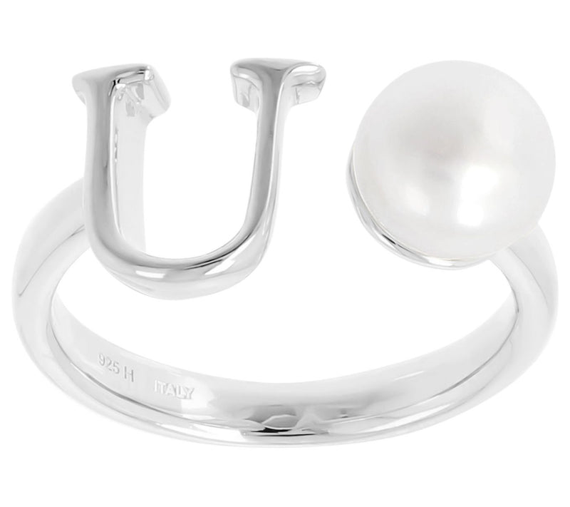 Honora Cultured Pearl Initial Cuff Ring, Sterli ng Silver — View 43