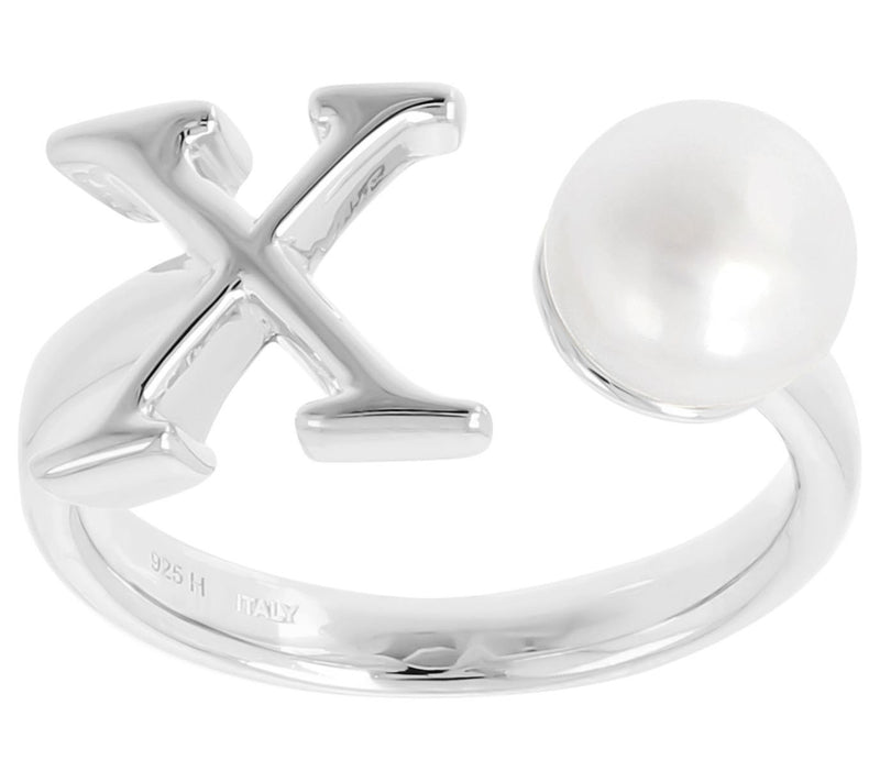 Honora Cultured Pearl Initial Cuff Ring, Sterli ng Silver — View 49