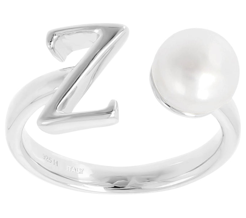 Honora Cultured Pearl Initial Cuff Ring, Sterli ng Silver — View 53