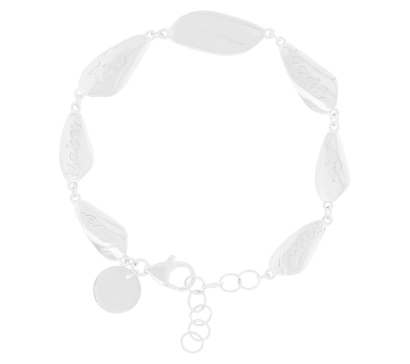 Louis Dell'Olio Sterling Silver Pave & Polishe d Leaf Bracelet — View 8
