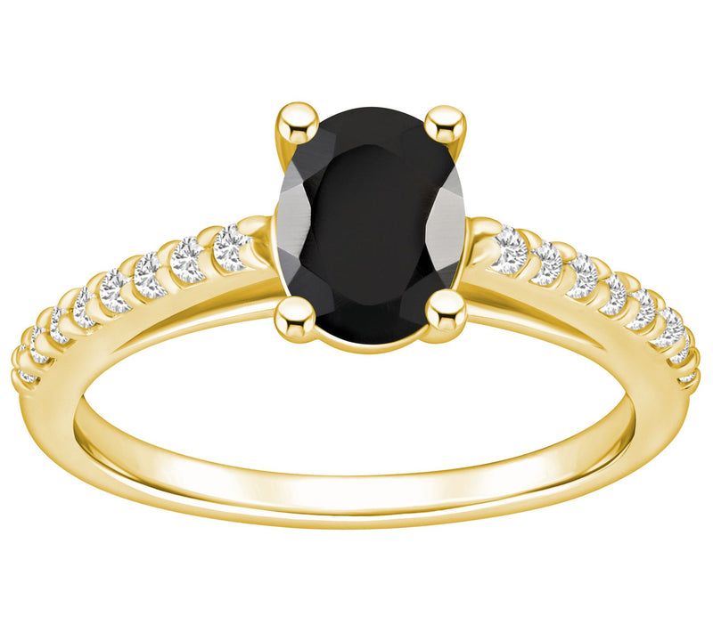 Affinity Gems Oval Gemstone & Diamond Ring, 14K Gold — View 5