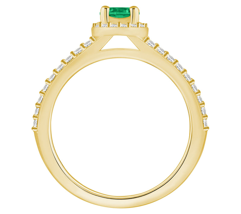 Affinity Gems Precious Gemstone & Diamond Halo Ring, 14K Gold — View 8