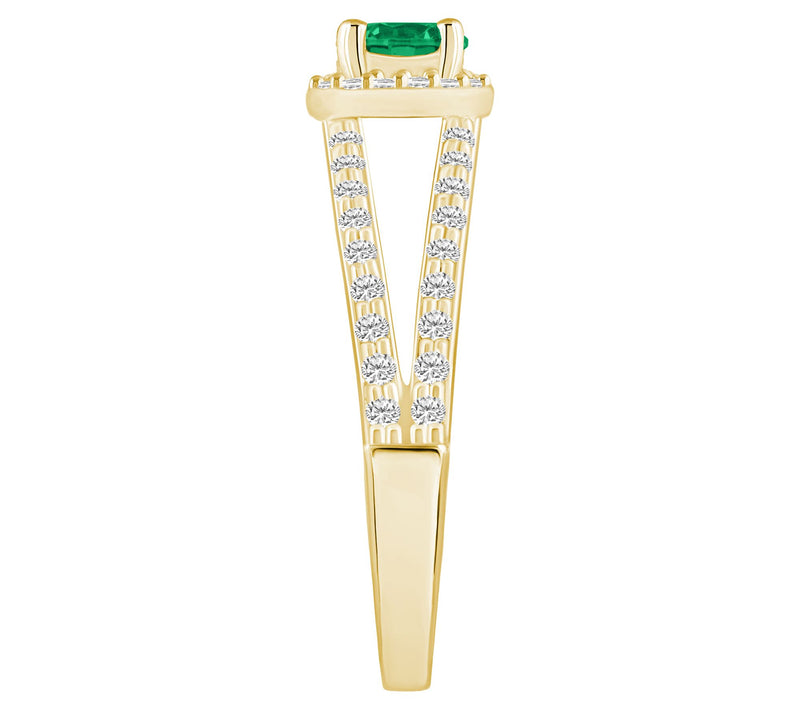 Affinity Gems Precious Gemstone & Diamond Halo Ring, 14K Gold — View 9
