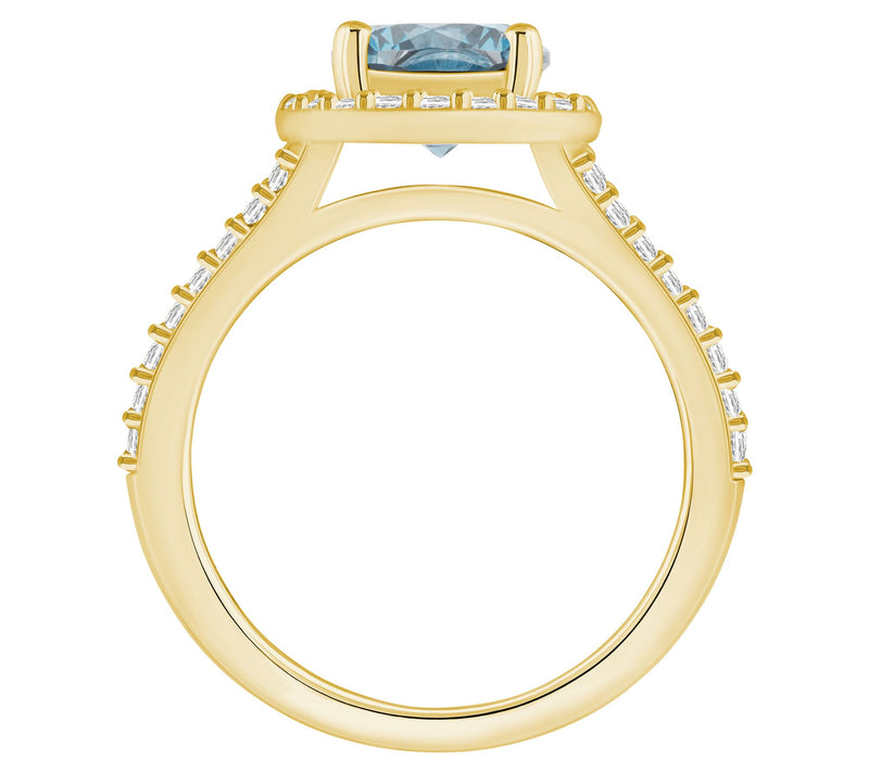 Affinity Gems Aquamarine & 0.55 cttw Diamond Ring, 14K Gold — View 6