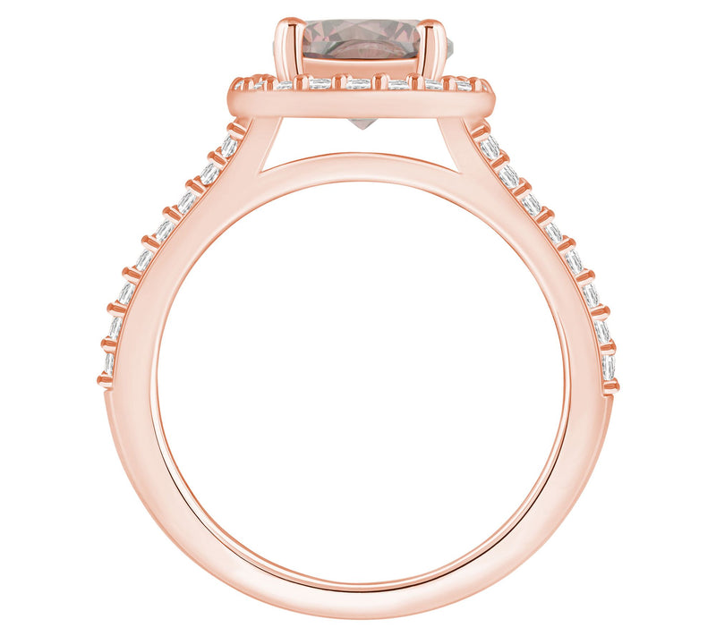 Affinity Gems Morganite & 0.55 cttw Diamond Ring, 14K Gold — View 8