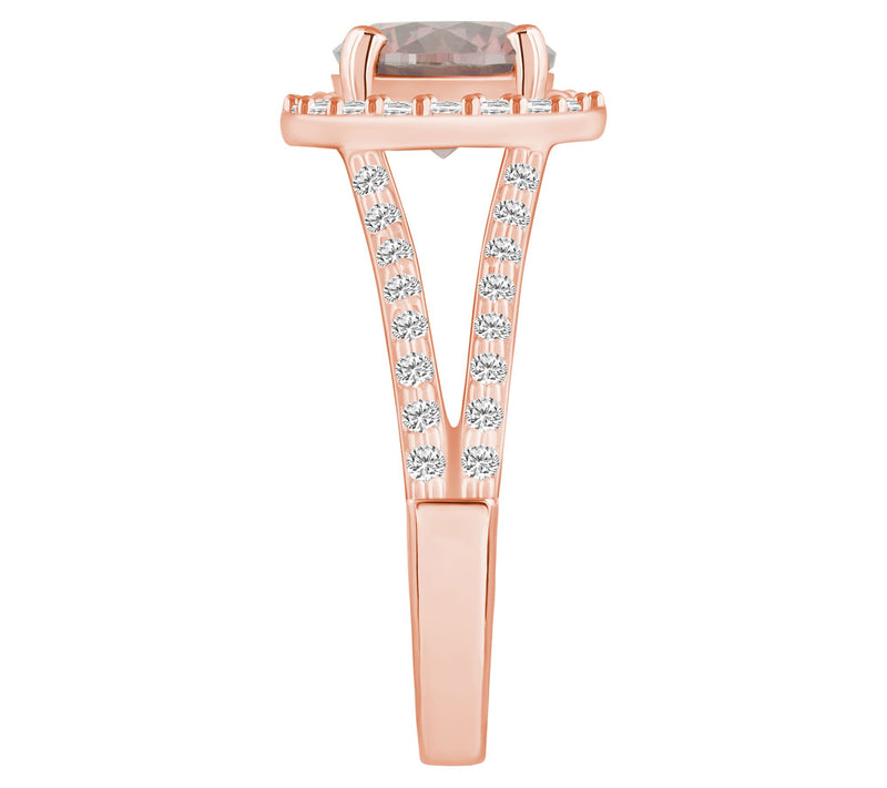 Affinity Gems Morganite & 0.55 cttw Diamond Ring, 14K Gold — View 9
