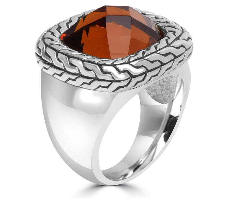 Steel by Design Faceted Crystal Cocktail Ring — View 9
