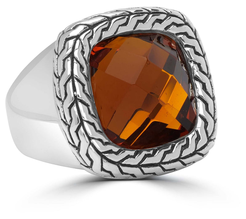 Steel by Design Faceted Crystal Cocktail Ring — View 8