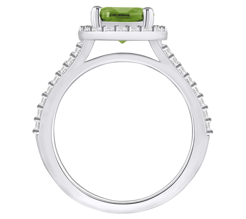 Affinity Gems Cushion Cut Gemstone & Diamond Ring, 14K — View 12