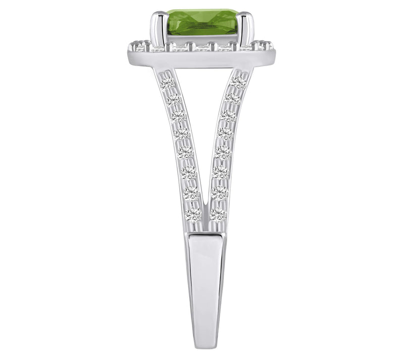 Affinity Gems Cushion Cut Gemstone & Diamond Ring, 14K — View 13