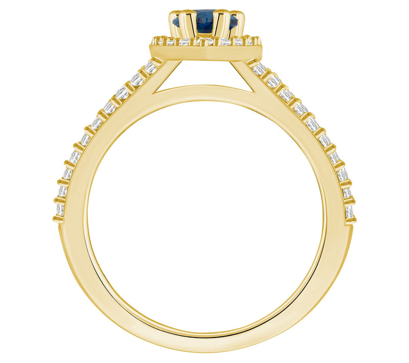 Affinity Gems Pear Gemstone & 0.50 cttw Diamond Ring, 14K Gold — View 8