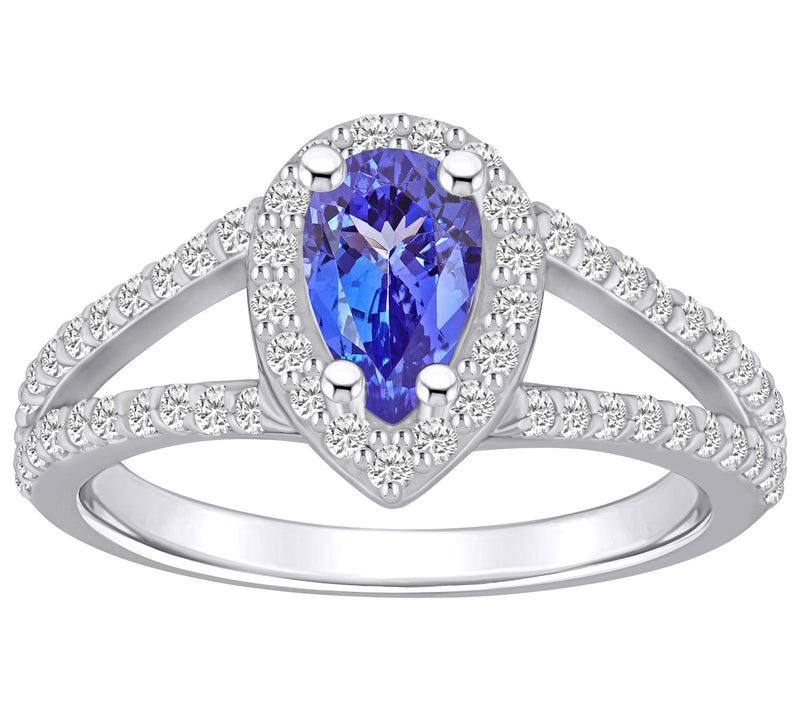 Affinity Gems Tanzanite 0.55 cttw Diamond Ring,14K Gold — Main view