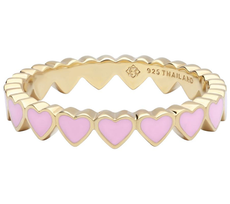 Elyse Ryan 14K Gold-Clad Enamel Heart Ring — Main view