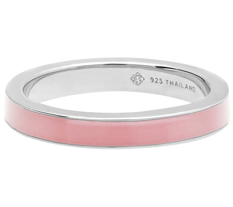 Elyse Ryan Sterling Silver Enamel Band Ring — View 7