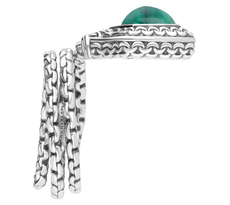 Tiffany Kay Studio Sterling Silver Malachite Shield Ring — View 3