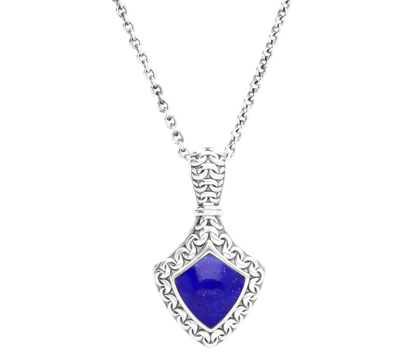 Tiffany Kay Studio Sterling Silver Lapis Pendan t w/ Chain — View 3
