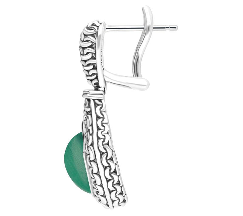 Tiffany Kay Studio Sterling Silver Malachite Shield Earrings — View 4