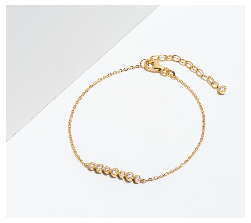 Diamonique 0.65 cttw Adjustable Bar Bracelet, 18K Gold-Clad — View 4