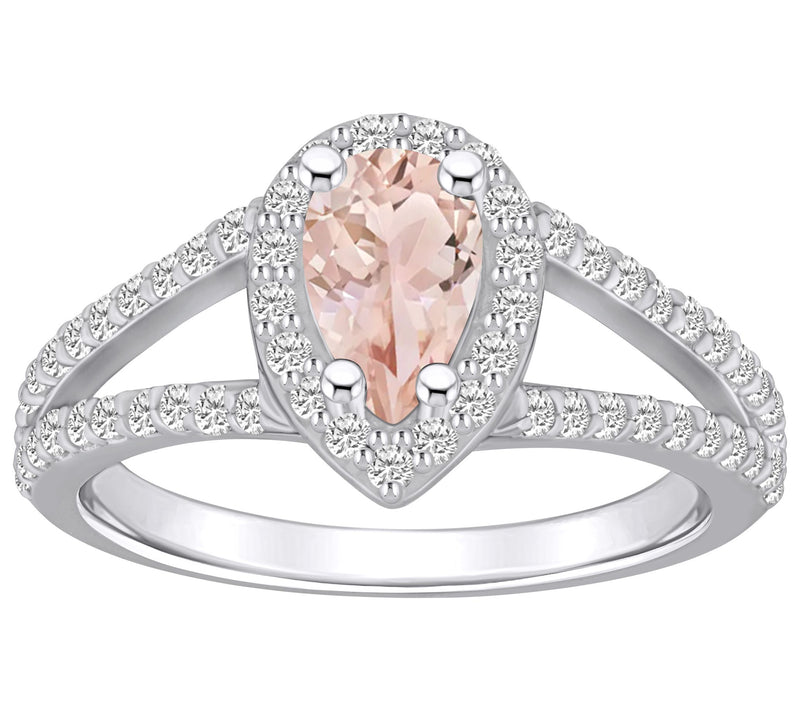 Affinity Gems Morganite & Diamond Ring, 14K Gold — View 5