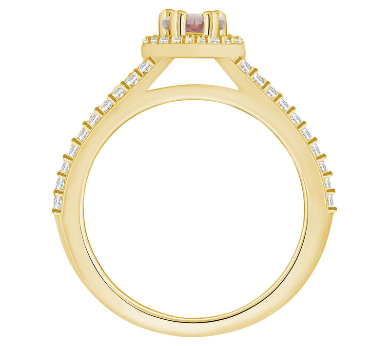 Affinity Gems Morganite & Diamond Ring, 14K Gold — View 8