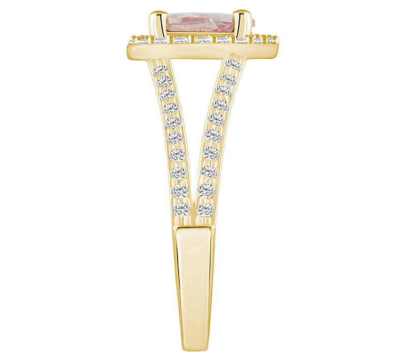 Affinity Gems Morganite & Diamond Ring, 14K Gold — View 9