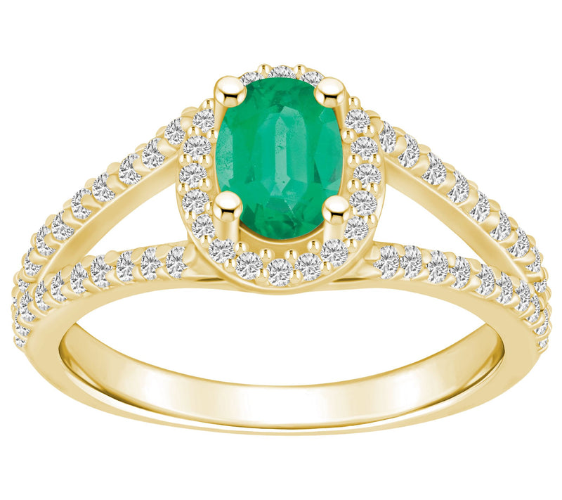 Affinity Gems Oval Gemstone & Diamond Ring, 14KGold — View 3