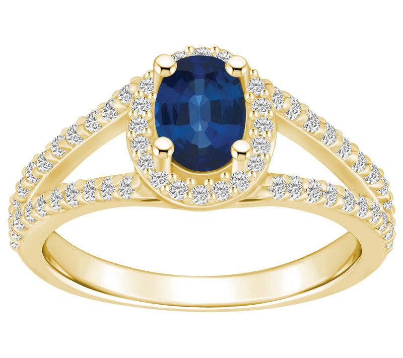 Affinity Gems Oval Gemstone & Diamond Ring, 14KGold — View 7