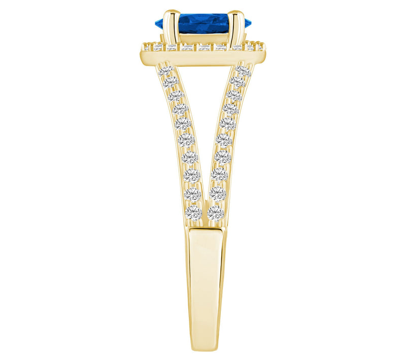 Affinity Gems Oval Gemstone & Diamond Ring, 14KGold — View 9